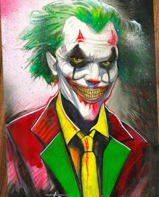 Nacho G. Benavente Œuvre d’art en médias mixtes originale - The Joker “Sinister Smile” – Hand Signed | Catawiki