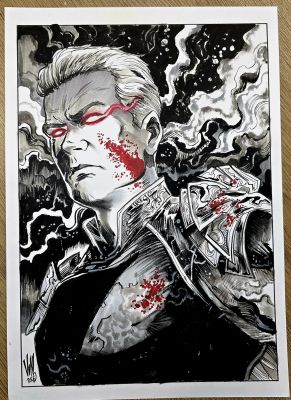 Continue Shopping | HOMELANDER A4 BUST (VINCENZO RICCARDI ORIGINAL ART) | Scott’s Collectables