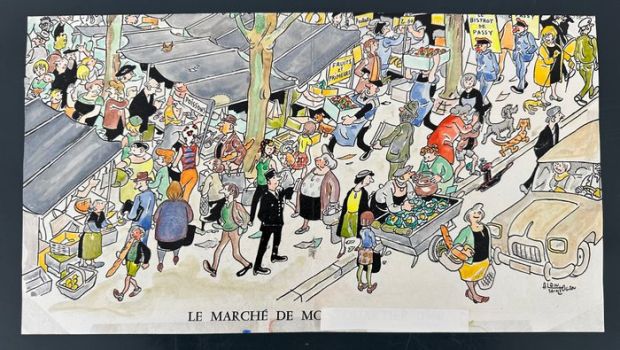 Saint Ogan, Alain - 1 mise en couleur - Le marché de mon quartier 1966 - 1970 | Catawiki