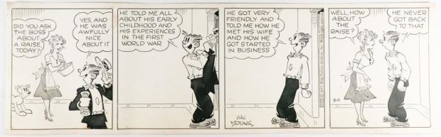 ’BLONDIE’ ORIGINAL COMIC STRIP BY CHIC YOUNG | misc / divers