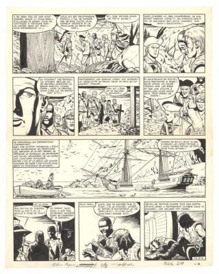 Victor Hubinon | Planche originale n°31, publiée dans Pilote n°210 - L’Île de l’homme mort - Barbe-Rouge | Daniel Maghen