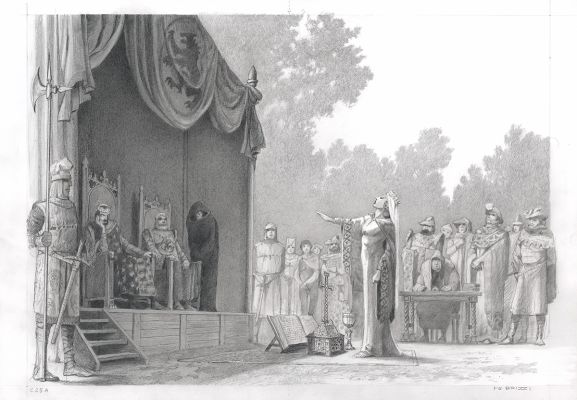 Paul & Gaëtan Brizzi | Tristan et Iseult - Illustration originale, double planche C25A | Daniel Maghen