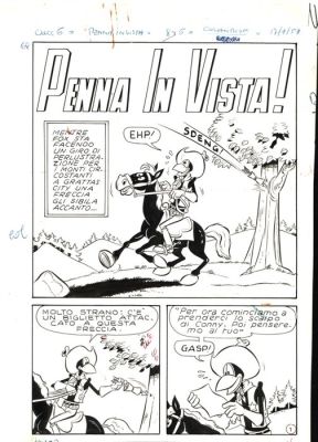 Colantuoni, Tiberio - 8 Original page - Cucciolo #6 - "Penna in vista!" - 1959 | Catawiki