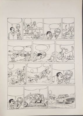 Craenhals, François - 1 Original page - Les 4 As T15 - Les 4 As et le gang des chapeaux blancs - 1977 | Catawiki