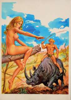 Cubbino, Mario - KARZAN Couverture originale Ã  la gouache pour le n°10 de