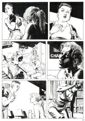 Bigliardo, Daniele - 1 Original page - Dylan Dog Maxi Old Boy #28 - "Svegliarsi ieri" - 2016 | Catawiki