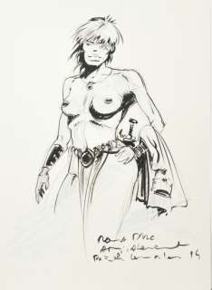 Patrick LEMORDAN. Amiante. Dessin Ã  l’encre et feutre. H: 24 cm x L: 18 cm. Signé [...] | Arthema Auction