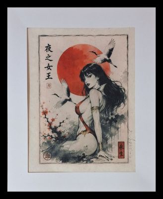 Emma Wildfang - Vampirella - Series " Tokyo Pop Icons inspired by Banksy" | Catawiki