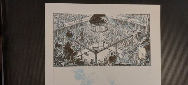 Virginie Augustin - 3 Original page - Whaligoë T2 - 2x demi - planche 1 & 2 + crayonné - 2013
