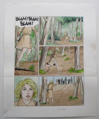 Renaud - 1 Original colour page - D’Encre et de sang / Inkt en bloed - 2014 | Catawiki