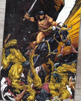 Raul Goodman - Conan le Barbare « Guerrier à cheval » - Hand Signed - Original Artwork | Catawiki