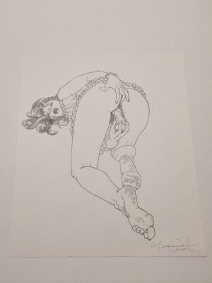 Casotto, Giovanna - Illustration originale - Pin Up - Disegno Originale a Matita | Catawiki