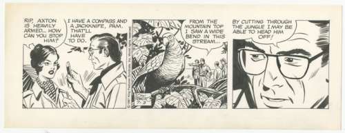 Prentice, John | 3 Original comic strips  - Rip Kirby  -  Dailies for July 1 through 3, 1987 | Catawiki