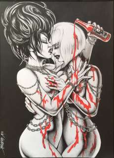 Guerra, Nik | original drawing  - Magenta and Lucy  - Sex is polson | Catawiki