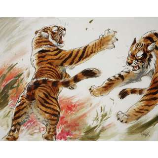 Frank (Frank Pé Dit) (Né En 1956) | combat de tigres | Tajan