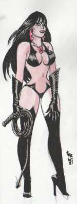 Bernet, Jordi | original pinup Ink & Watercolour "Dominatrix" | Catawiki