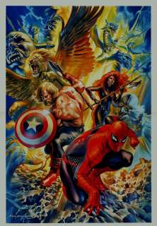 Felipe Massafera - Amazing Fantasy #2 Huge Cover (Spider-Man, Captain America, & Black Widow Battle Demons, Lions & Dragons!) 2021
