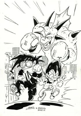 Nacho Fernández | Original cover – Dragon Fall #8 – Nacho Fernández + cómic with dedication | Origin Of Comics