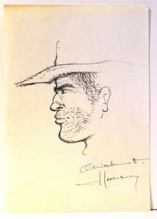 Hermann Dessin original de Red Dust au stylo feutre noir sur papier fin signé par [...] | Arthema Auction