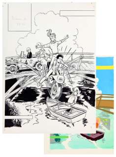 Craenhals | Les 4 As, illustration de grand format à l’encre… | AZ auction