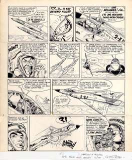 Uderzo - Lot 549 - Tanguy et Laverdure, planche n°8 à l‘encre de…