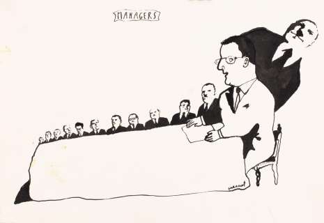 Andrzej Czeczot (1933 - 2012) | Andrzej Czeczot | "Managers", rysunek satyryczny | Desa Unicum