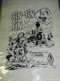 (BY1) PORTADA ORIGINAL DE RIN-TIN-TIN NUM 115 , DIBUJADO POR BEYLOC , EL MONSTRUO DE FURGO