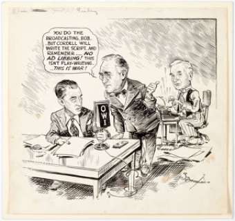 Jim Berryman - Roosevelt’s Office of War Information Editorial Cartoon Original Art (Washington Evening Star, - | Heritage