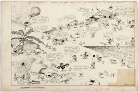Claude Shafer The Doodlebugs Sunday Comic Strip Original Art dated 7-20-18 (Cincinnati Post, 1918). Shafer’s - | Heritage