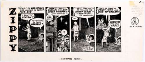 Bill Griffith Zippy the Pinhead Weekly Comic Strip Original Art (Scherr Publishing, 1976). Between his origins - | Heritage