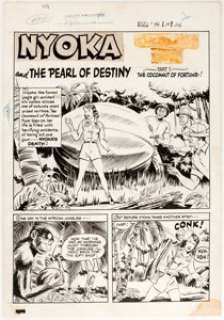 Bert Whitman Nyoka the Jungle Girl #46  Splash Page 26 Original Art (Fawcett, 1950). It’s the Splash Page to - | Heritage