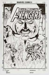 Andy Smith Mighty Avengers Unused Cover Original Art (Marvel, 2009). Hank Pym‘s team of Avengers had it‘s -
