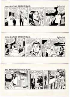 Fred Kida The Amazing Spider-Man Daily Comic Strip Original Art Group of 3 (Marvel, 1982). This group of three - | Heritage