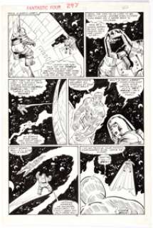 John Buscema and Sal Buscema Fantastic Four #297 Page 22 Original Art (Marvel, 1986). Even while making repairs - | Heritage