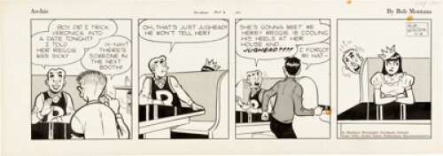 Bob Montana Archie Daily Comic Strip Original Art dated 5-8-51 (McClure Publishing Syndicate, 1951). Archie - | Heritage