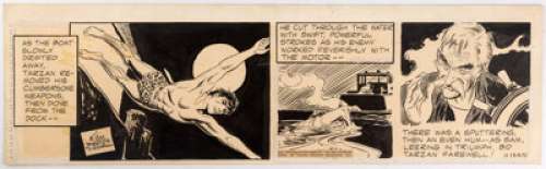 Bob Lubbers Tarzan Daily Comic Strip Original Art dated 12-23-52 (United Feature Syndicate, 1952).... | Heritage