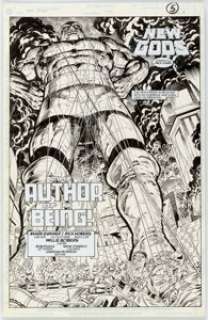 Rick Hoberg and Willie Blyberg New Gods #20 Splash Page 1 Original Art (DC, 1990).... | Heritage