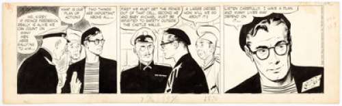 Alex Raymond Rip Kirby Daily Original Art Comic Strip dated 11-22-54 (King Features Syndicate, 1954).... | Heritage