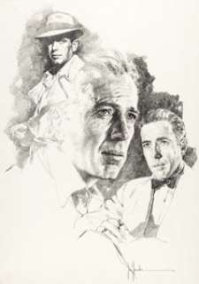 Jose Gonzalez - Humphrey Bogart Illustration Original Art (1981).... | Heritage