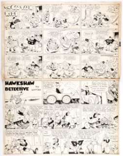 Rudolph Dirks and Gus Mager (as Watso) The Captain and the Kids and Hawkshaw the Detective Conjoined S... | Heritage