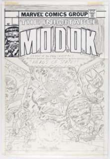 Alan Kupperberg The Inimitable M.O.D.O.K. Faux Cover Original Art (c. 1980s).... | Heritage
