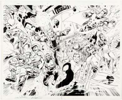 Alan Davis and Mark Farmer Wildstorm Universe Sourcebook #1 Splash Page 18 Original Art (Image, 1995). Featuring John - | Heritage