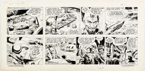 Dan Barry and Bob Fujitani Flash Gordon Sunday Comic Strip Original Art date 8-12-79 (King Features Syndicate, 197... | Heritage