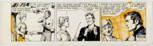 Jose Louis Salinas Cisco Kid Daily Comic Strip Original Art dated 3-19-66 (King Feature Syndicate, 1966).... | Heritage