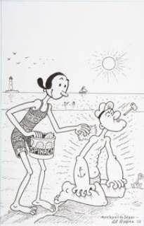 Al Jaffee Popeye #9 Variant Cover Original Art (IDW, 2012).... | Heritage