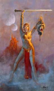Enric (Enrique Torres-Prat) Dejah Thoris - Triumphant Preliminary Painting Original Art (undated).... | Heritage