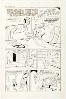 Warren Kremer (attributed) Richie Rich #19 Complete 5-Page Story "Please Don’t Leave Me" Original Art (Harvey Comi... (Total: 5 Items) | Heritage