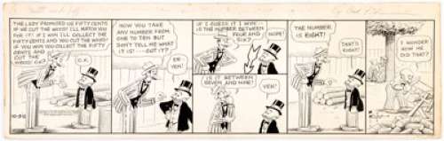  - Al Smith (as Bud Fisher) Mutt and Jeff Daily Comic Strip Original Art (Bell Syndicate, c. 1930s)....