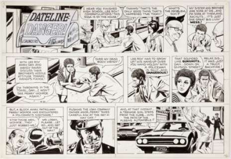  - Al McWilliams Dateline: Danger! Sunday Comic Strip Original Art dated 6-21-70 (Field Enterprises, 1970)....