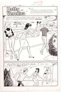 Dan DeCarlo and Rudy Lapick Archie’s Girls Betty and Veronica #116 Complete 5-Page Story "Bullygirl" (Archie Comic... (Total: 5 Original Art) | Heritage